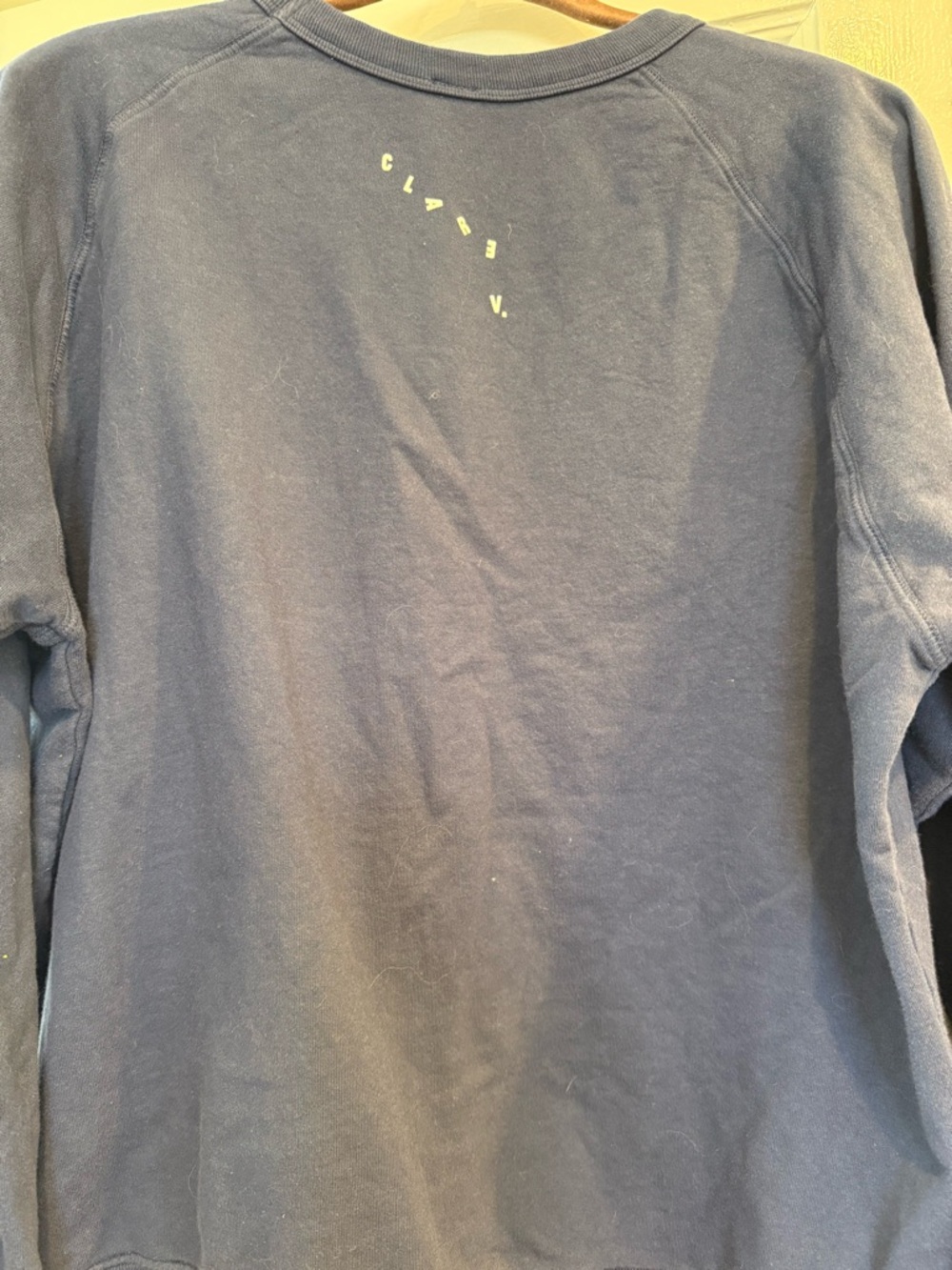 CLARE V. Women’s Navy red Lips Sweatshirt size Large EUC - Picture 4 of 4